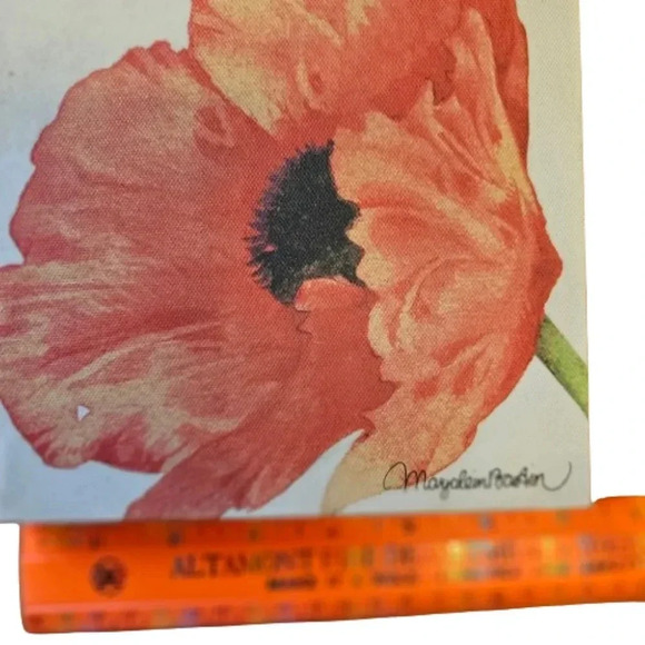 Red Poppy Canvas Art by Markolein Bastin NWT - Picture 3 of 5